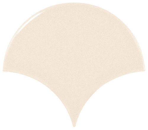 Wandfliese Equipe Scale Fan Cream glänzend 10,6x12 cm