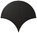 Wandfliese Equipe Scale Fan Black matt 10,6x12 cm