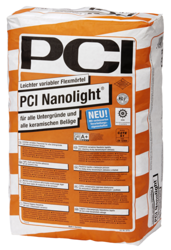 PCI Marken Fliesenkleber Nanolight grau C2TES1 - 15 kg Sack