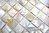 Mosaiktafel Muschel Quadratmix Hellweiß 30x30 cm