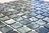 Mosaiktafel Muschel Quadratmix Blaugrau 30x30 cm