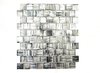 Mosaiktafel Homestile Quadrat Crystal Struktur schwarz mix klar/gefrostet 29x32 cm