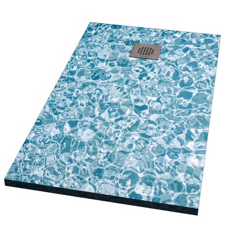 Design Duschboard Imagine Aqua Azul Höhe = 7 cm