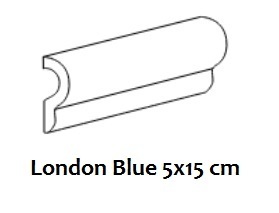Bordüre Equipe London Blue glänzend 5x15 cm