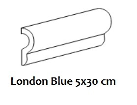 Bordüre Equipe London Blue glänzend 5x30 cm