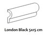 Bordüre Equipe London Black glänzend 5x15 cm