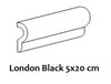 Bordüre Equipe London Black glänzend 5x20 cm