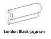 Bordüre Equipe London Black glänzend 5x30 cm