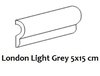 Bordüre Equipe London Light Grey glänzend 5x15 cm