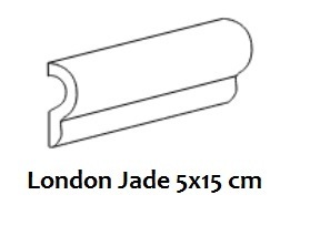 Bordüre Equipe London Jade glänzend 5x15 cm
