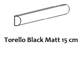 Bordüre Equipe Torello Black Matt 2x15 cm