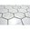 Mosaiktafel Homestile Hexagon Curio Carrara Weiß 32,5x28,1 cm