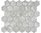 Mosaiktafel Homestile Hexagon Curio Marmor Grau 32,5x28,1 cm