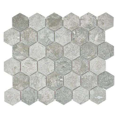 Mosaiktafel Homestile Hexagon Curio Granit Grau 32,5x28,1 cm