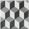 Bodenfliese Nanda Cementum Black & White FT1008 - 15x15 cm