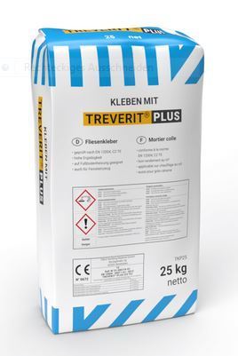 Trevi Dünnbettmörtel Treverit Plus C2TE grau - 25 kg Sack