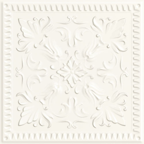 Wandfliese Paradyz Classy Chic Ornamento C Bianco 20x20 cm