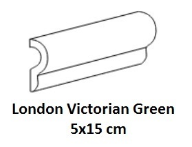Bordüre Equipe London Evolution Green glänzend 5x15 cm