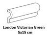 Bordüre Equipe London Evolution Green glänzend 5x15 cm