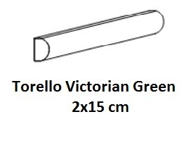 Bordüre Equipe Torello Victorian Green glänzend 2x15 cm
